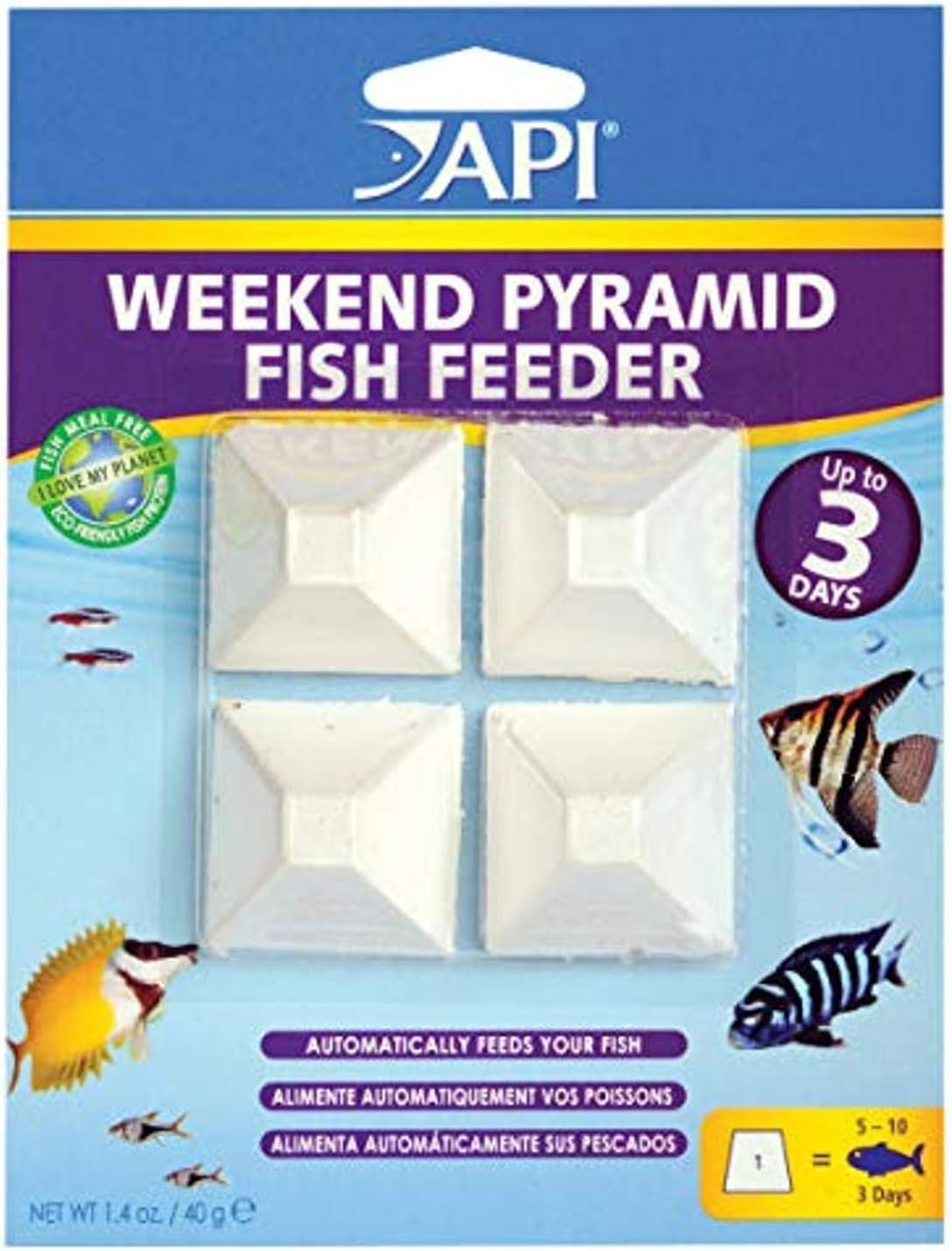 API Weekend Pyramid 3-Day Fish Feeder 35g - Edward Leonard Conroy Ltd