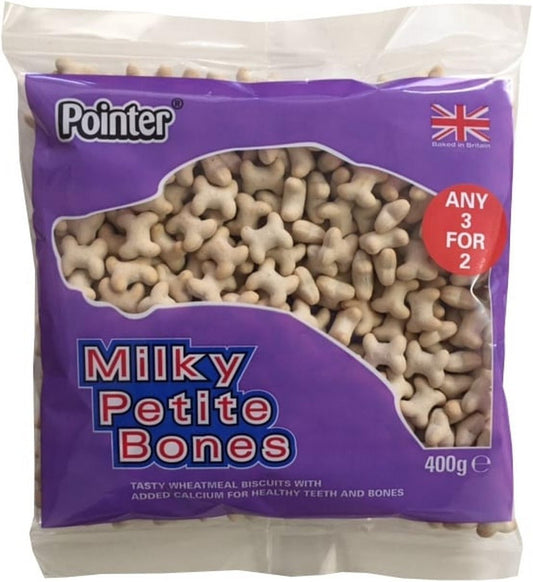 Pointer Milky Petite Bones (6 x 400g) - BBE 13/10/2024 - Edward Leonard Conroy Ltd