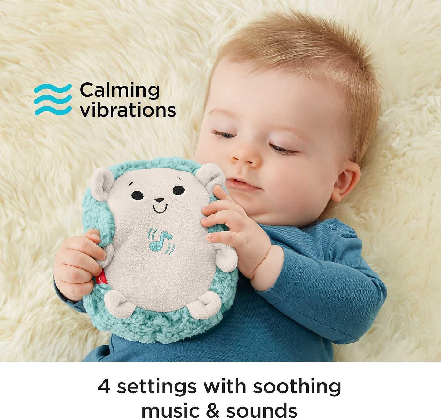 Fisher-Price Calming Vibes Hedgehog Soother | Portable Baby Plush