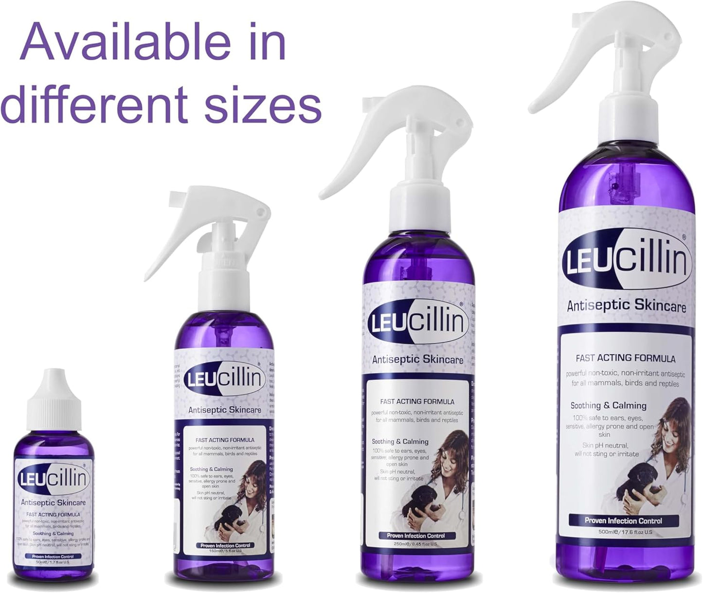 Leucillin Non Toxic Anticeptic Animal Skin Spray 250ml