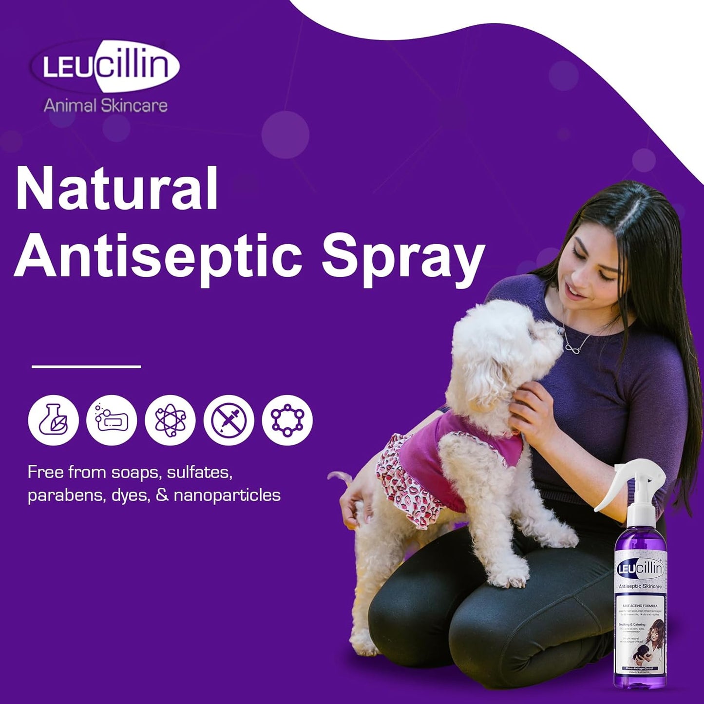 Leucillin Non Toxic Anticeptic Animal Skin Spray 250ml