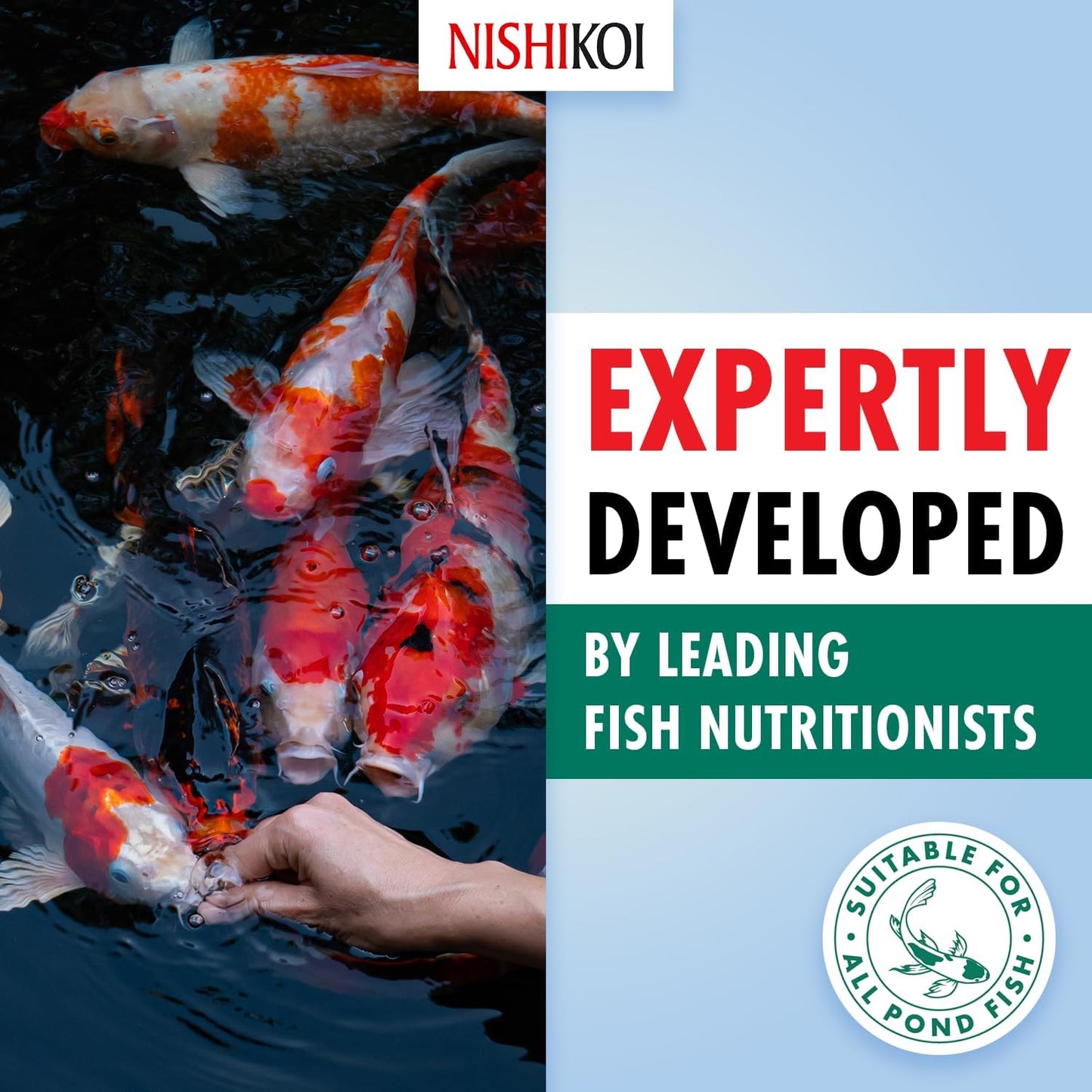 Nishikoi Staple Koi Fish Food, 1250g - Complete Koi Food Pellets