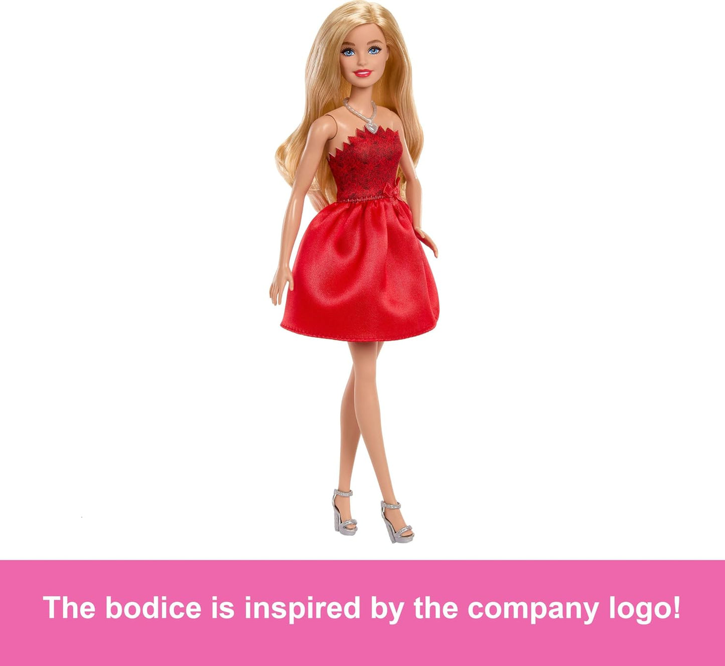 Barbie Mattel 80th Anniversary Ruby-Red Celebration Fashion Doll | Collectible Doll with Silvery Accessories