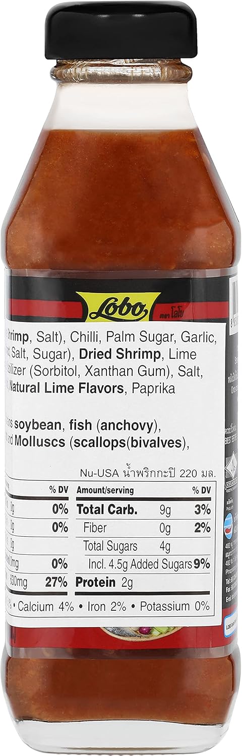 Lobo Spicy Shrimp Paste Sauce in Glass Bottles 220ml
