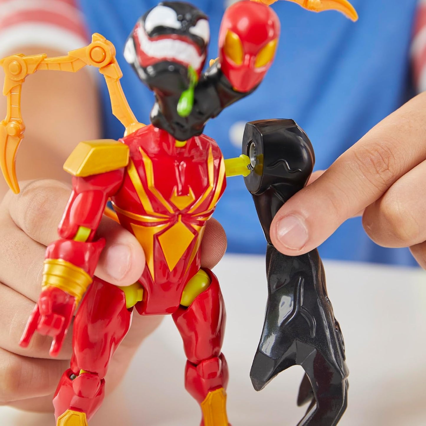 SPIDER-MAN MixMashers Marvel Iron Spider Custom Mix-And-Match Deluxe Action Figure & Accessories