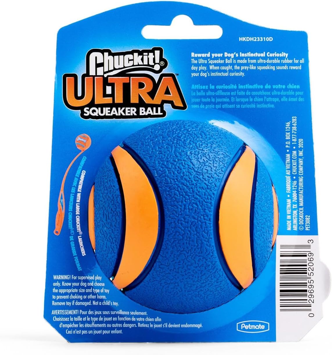 Chuckit! Ultra Squeaker Ball 1 Pack Large 7.3cm