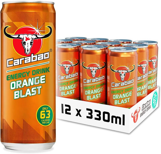 Carabao Energy Drink Orange Blast 12 x 330ml