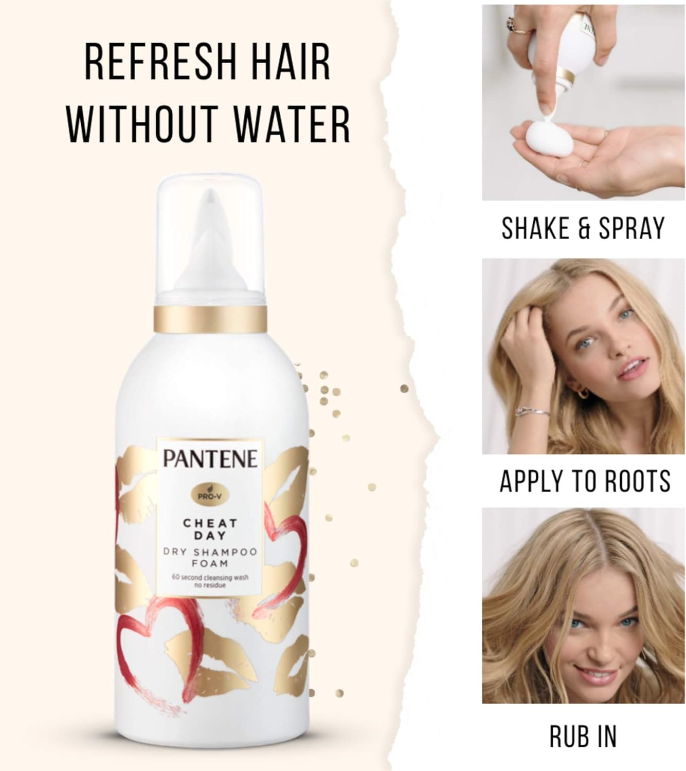 Pantene Waterless Cheat Day Dry Shampoo Foam