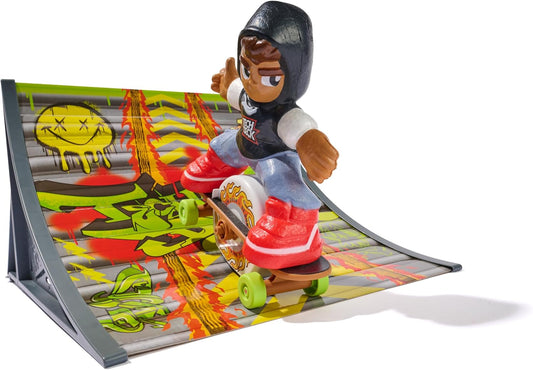 Tech Deck Shred N' Blast Skateboard Set | With Launch Ramp & Trick Stick