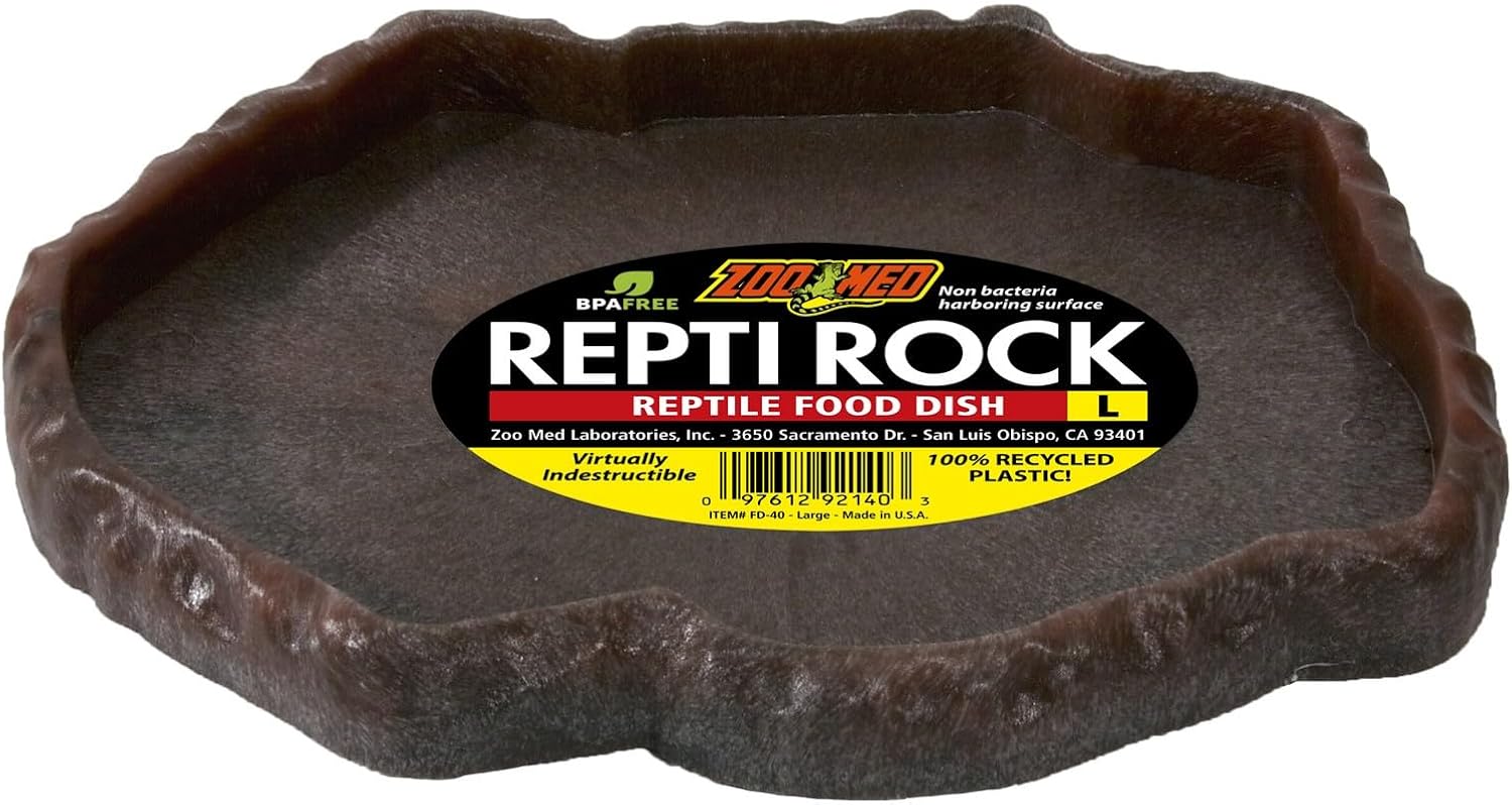 Zoo Med FD-40 Repti Rock Feed Dish, Large, Assorted Colours