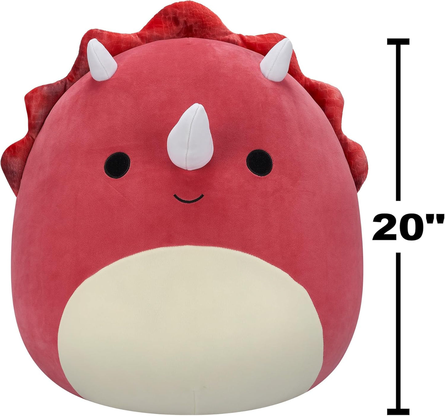 Squishmallows Original 20 Inch - Tristan the Red Triceratops Extra Large
