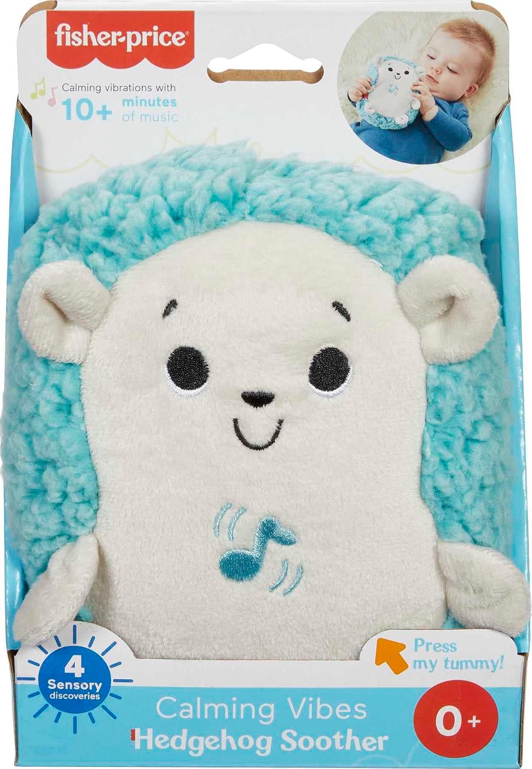 Fisher-Price Calming Vibes Hedgehog Soother | Portable Baby Plush