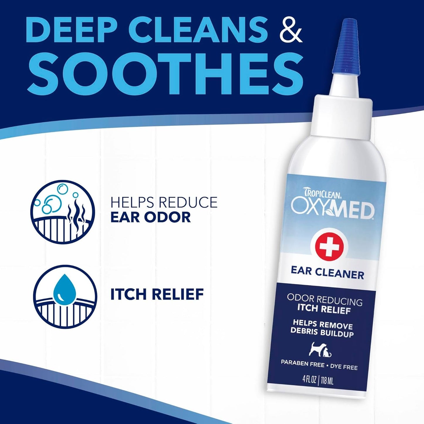 TropiClean OxyMed Ear Cleaner for Pets 118ml