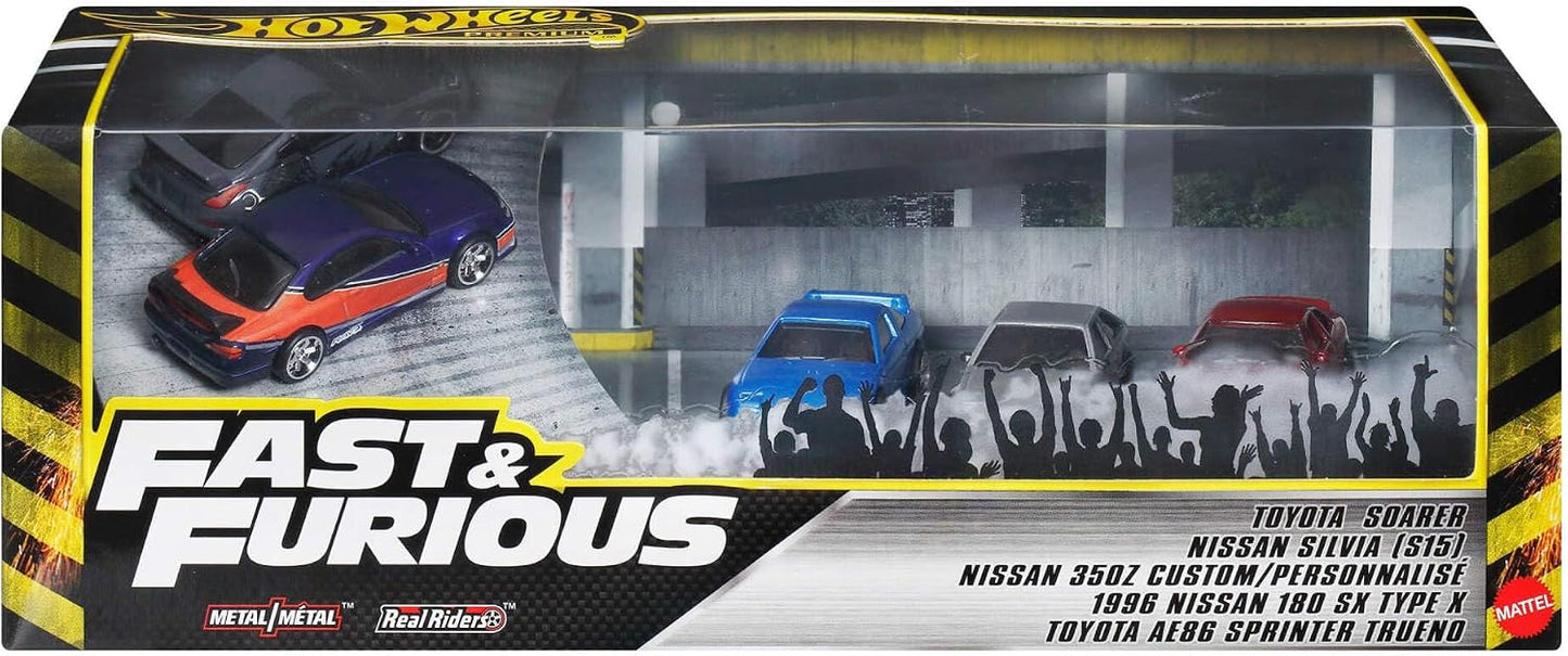 Hot Wheels Fast & Furious Tokyo Drift Bundle | 5-Piece 1:64 Collectible Die-Cast Set