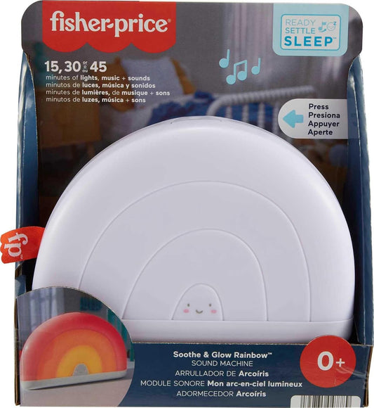 Fisher-Price Soothe & Glow Rainbow Sound Machine | Nursery Light & Sleep Aid