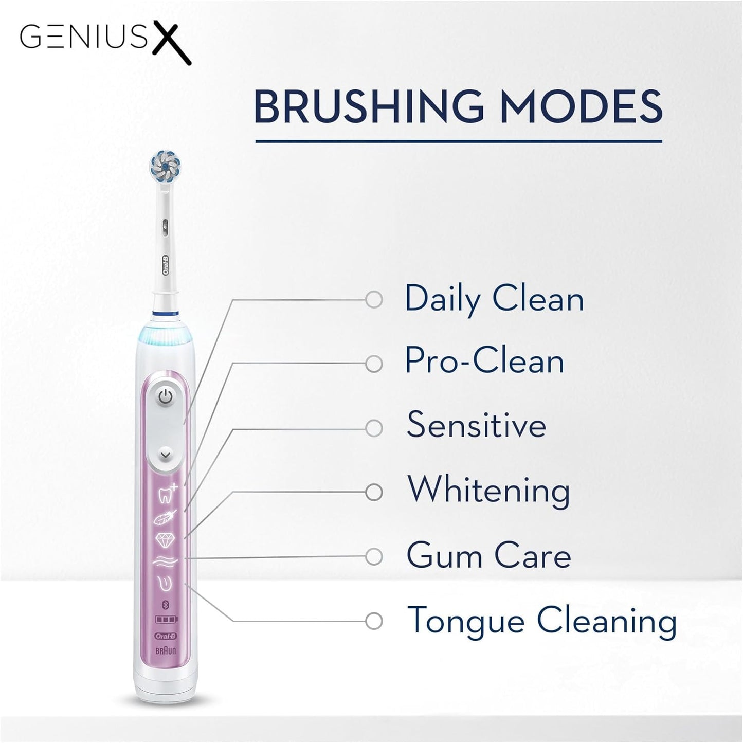 Oral-B Genius X 20000 Electric Toothbrush Blush Pink