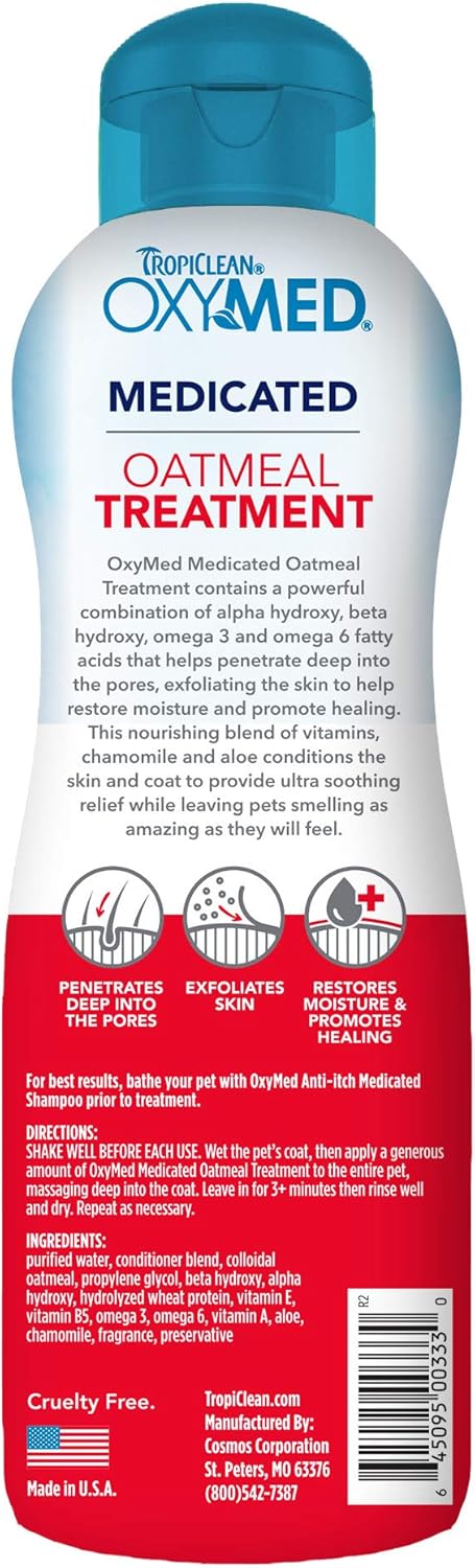 TropiClean Oxy-Med Anti Itch Medicated Oatmeal Treatment 592ml