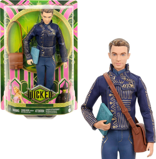 Mattel Wicked Movie Fiyero Doll with School Uniform, Satchel and Textbook Accessories - Edward Leonard Conroy Ltd