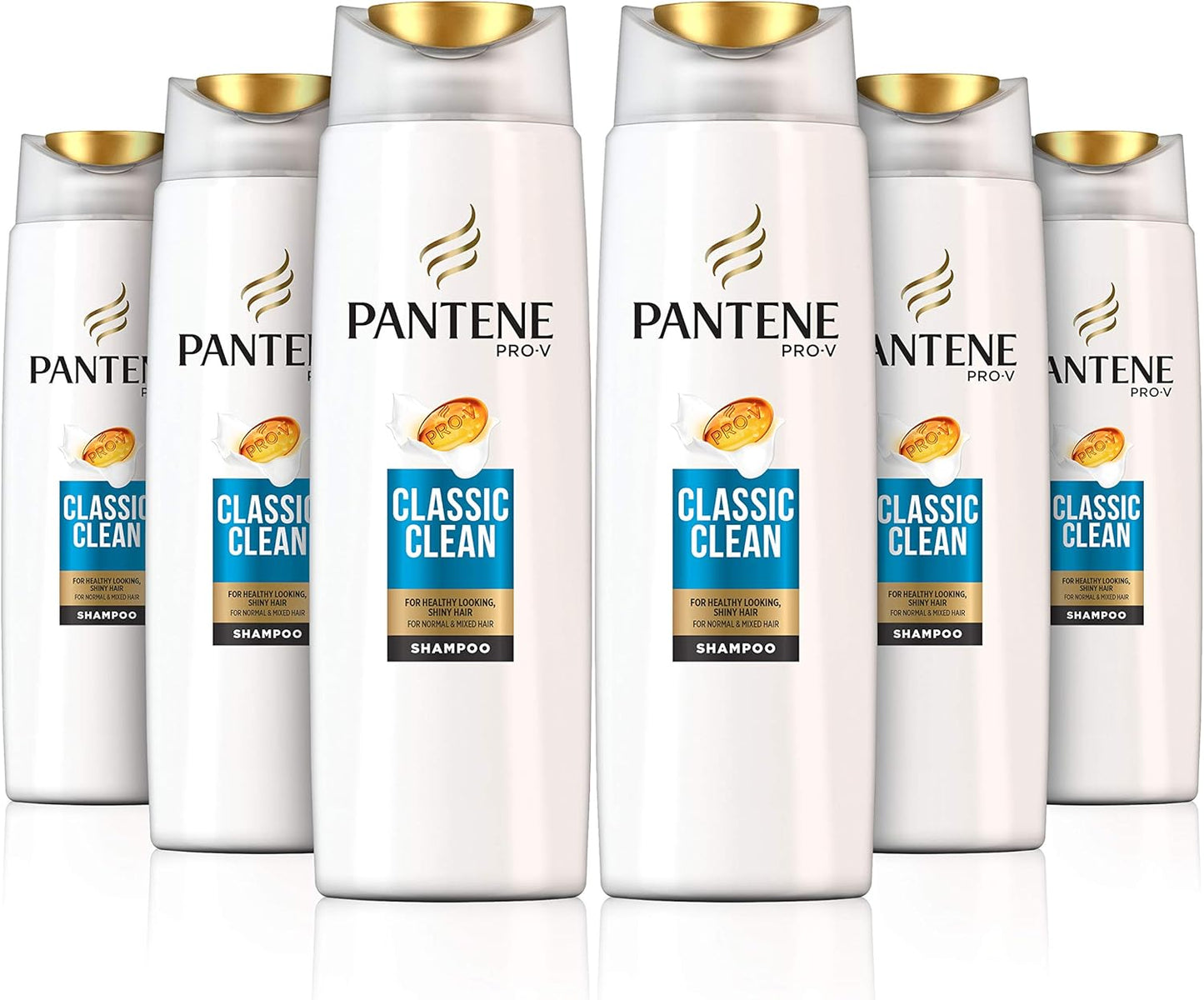 Pantene Pro-V Classic Clean Shampoo For All Hair Type, 400ml - Pack of 6
