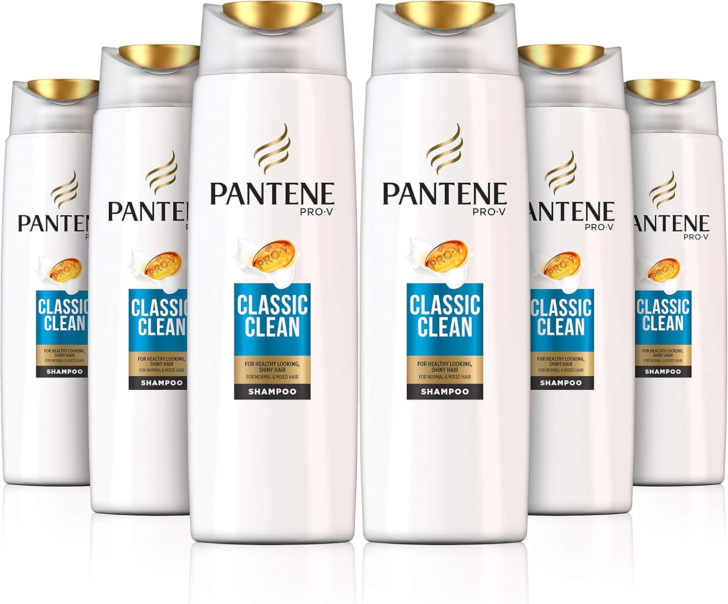 Pantene Pro-V Classic Clean Shampoo For All Hair Type, 400ml - Pack of 6