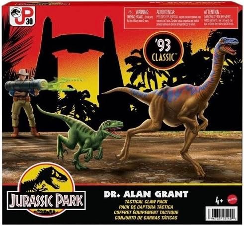 Mattel The Jurassic Park '93 Classic Dr. Alan Grant Tactical Claw Pack