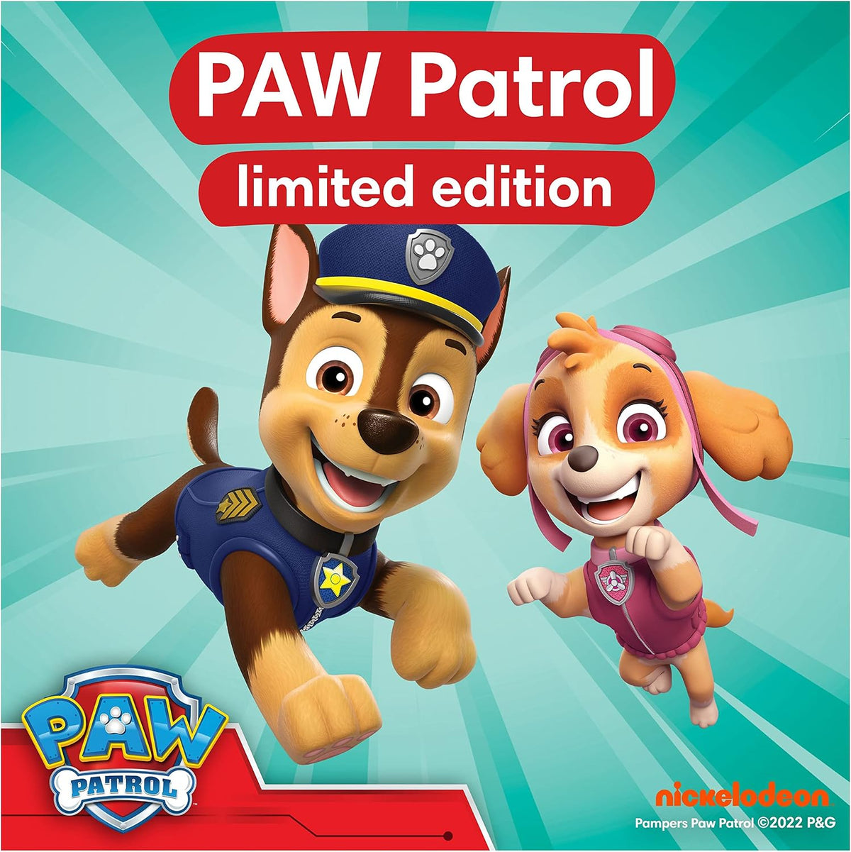 Pampers Baby-Dry Paw Patrol Nappy Pants Size 4 x180 Nappies | Pull-On Nappies Bulk Box
