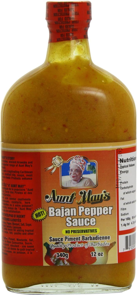 Aunt May's Bajan Pepper Sauce 340g - Edward Leonard Conroy Ltd