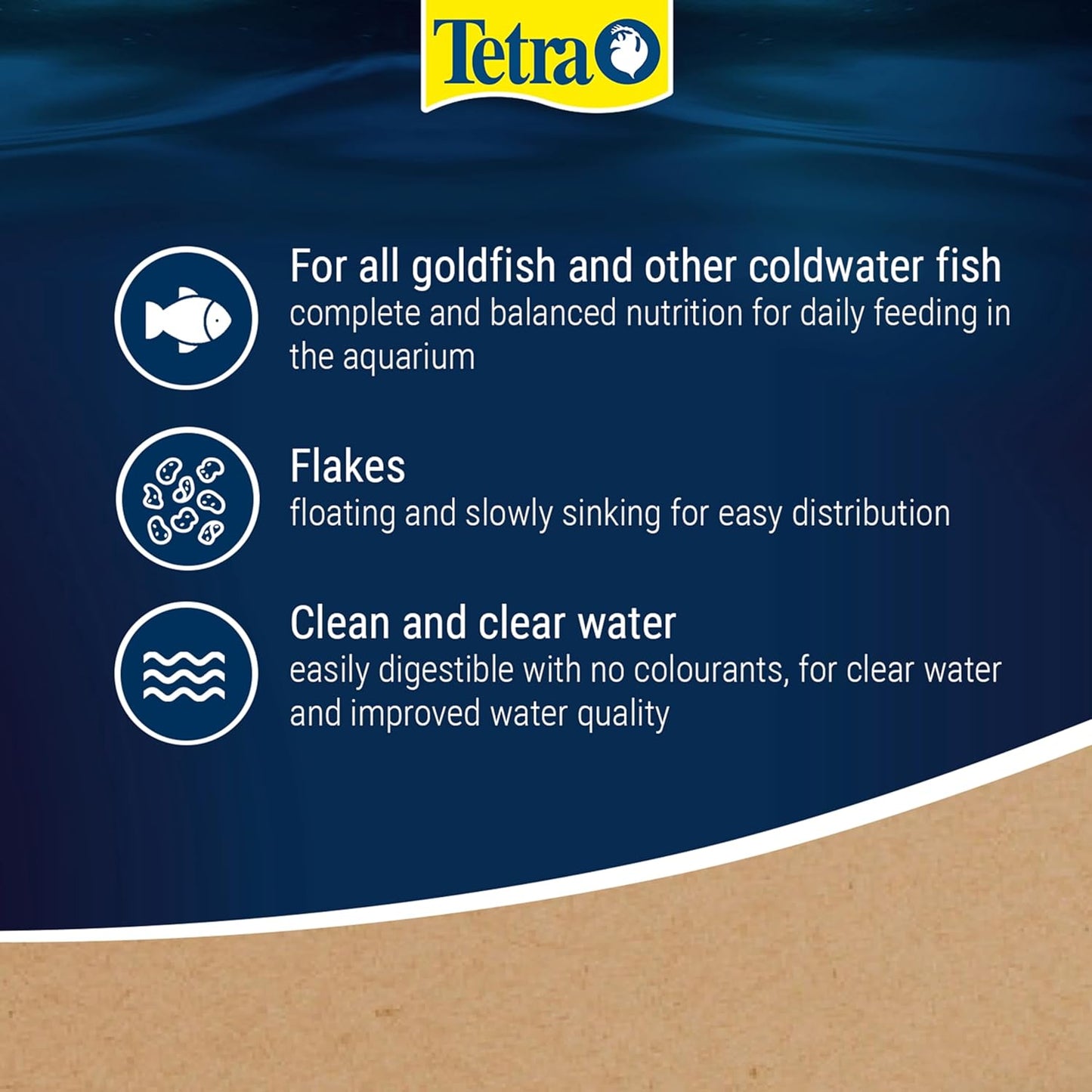 Tetra Goldfish Flakes Fish Food 100g (500ml) | Complete Daily Coldwater Fish Feed