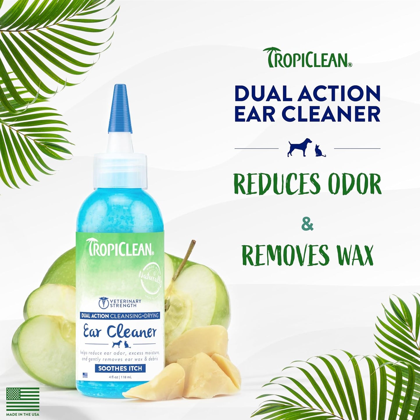 TropiClean Dual Action Ear Cleaner 118ml