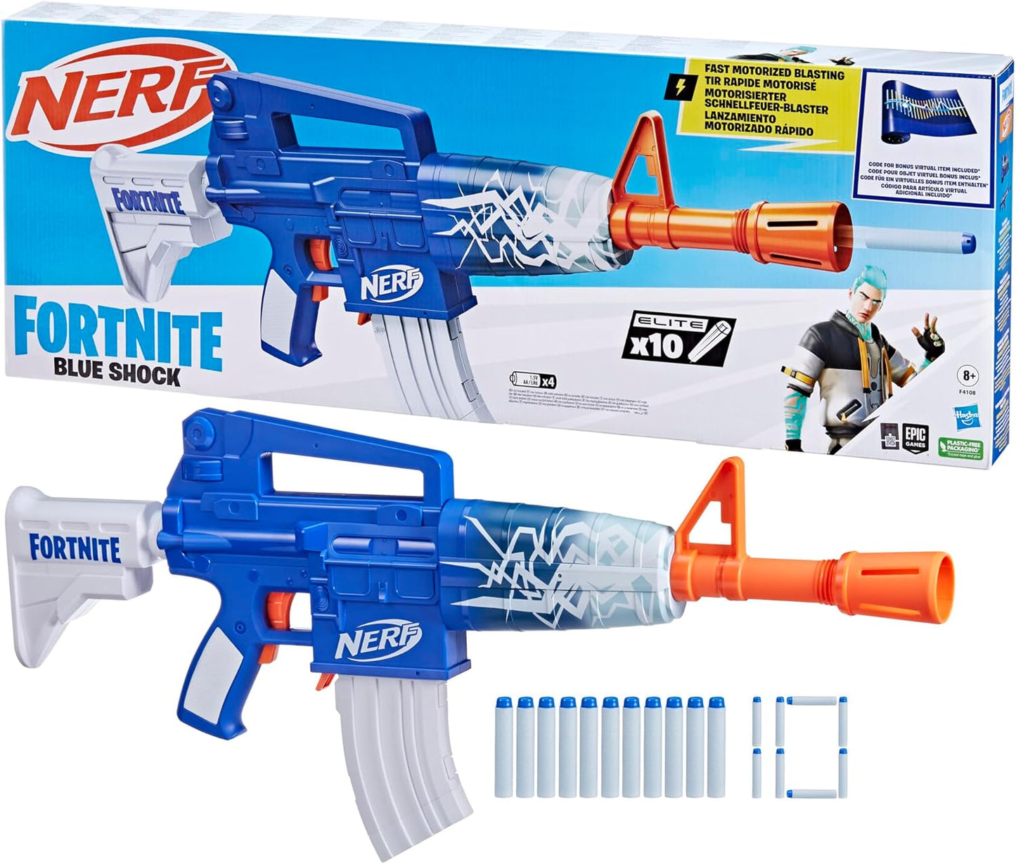 Nerf Fortnite Blue Shock Blaster