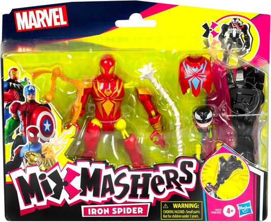 SPIDER-MAN MixMashers Marvel Iron Spider Custom Mix-And-Match Deluxe Action Figure & Accessories