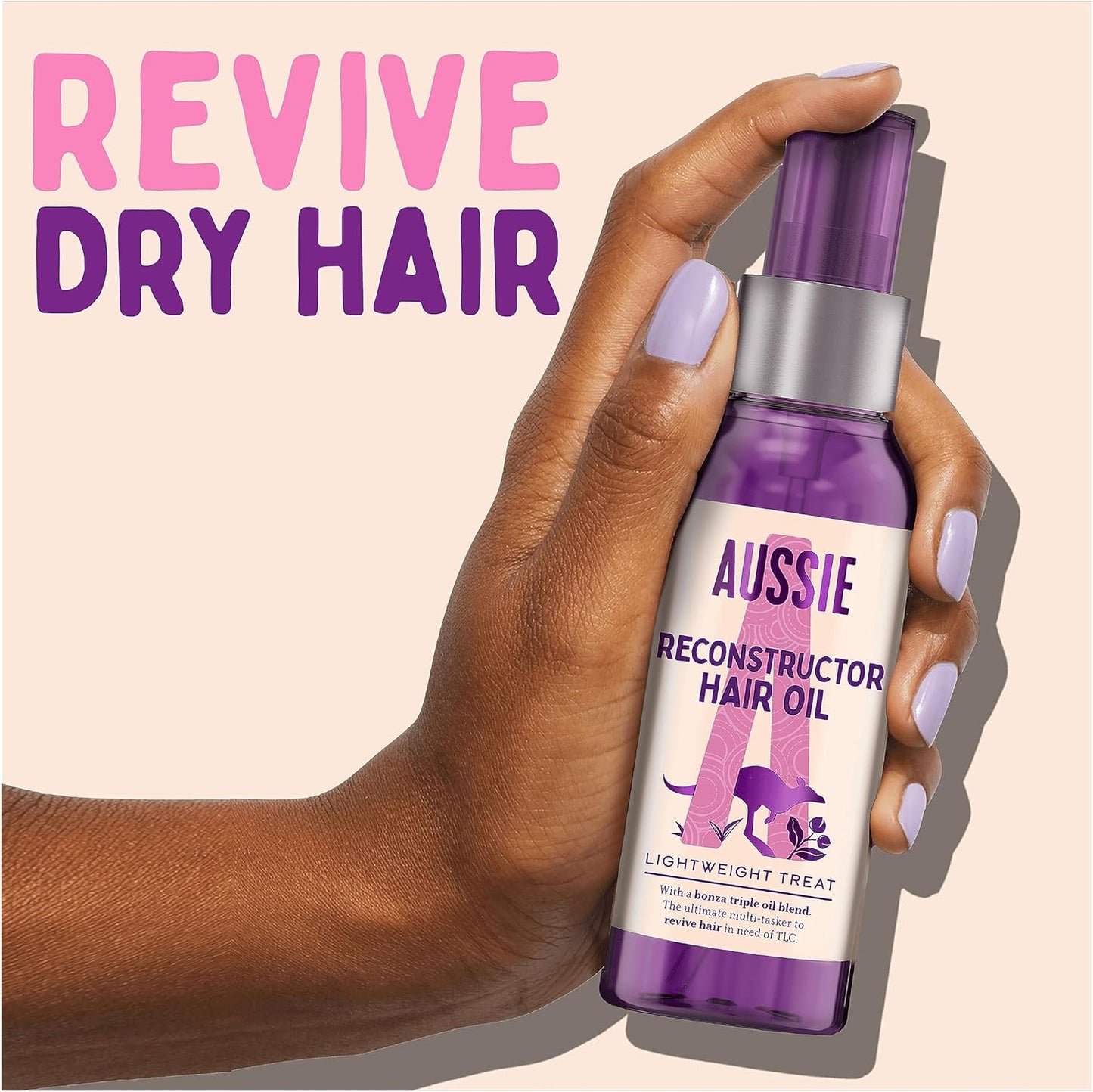 Aussie Reconstructor Hair Oil With Avocado, Jojoba Oil and Macadamia Nut Oil, 100ml