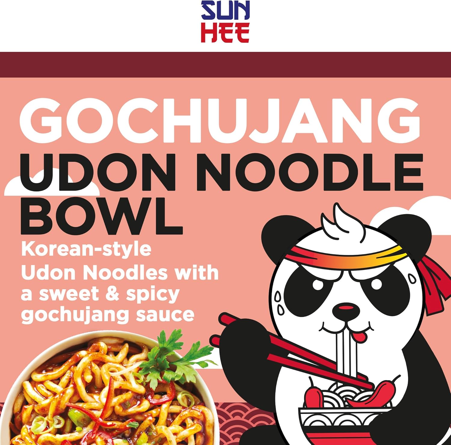 Sun Hee Gochujang Udon Bowl 6 x 240g | Korean Spicy Udon Instant Noodle Meal