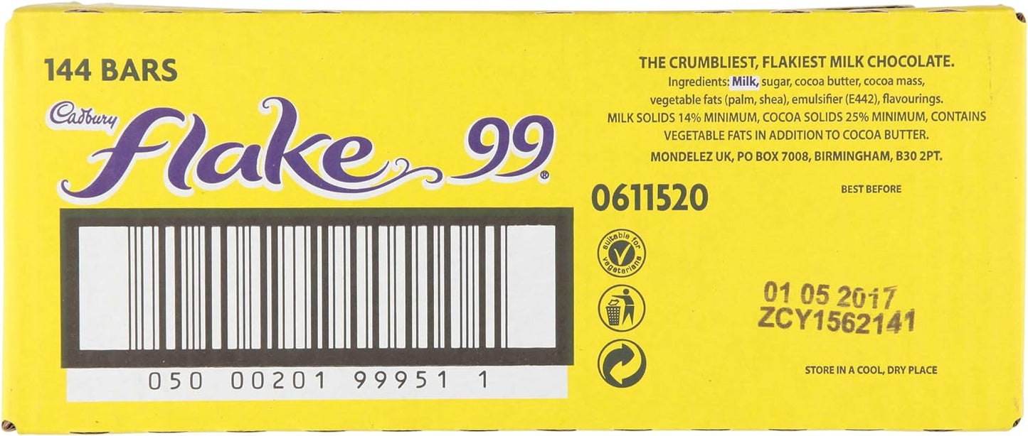 Cadbury Flake 99 Multipack Box (144 Bars) - BBE 15/03/2024