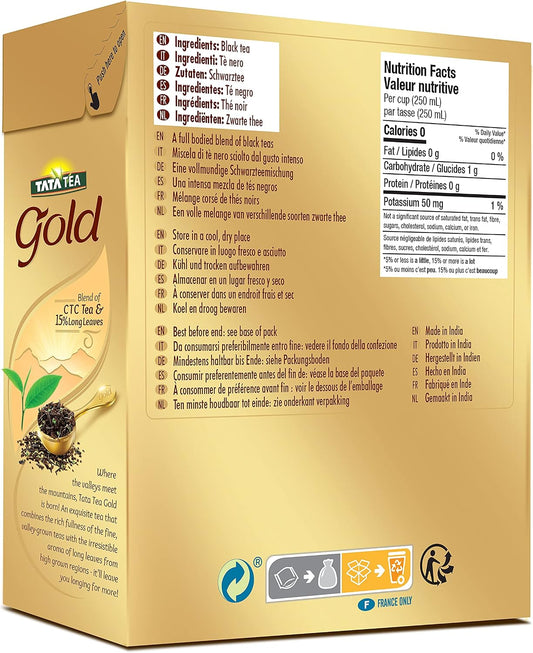 Tata Tea Gold Premium Black Loose Leaf Tea | Rich Blend of Black Teas