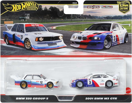 Hot Wheels Premium Car Culture BMW Race Cars 2-Pack | 1:64 Scale Die-Cast Vehicles (JBK99)