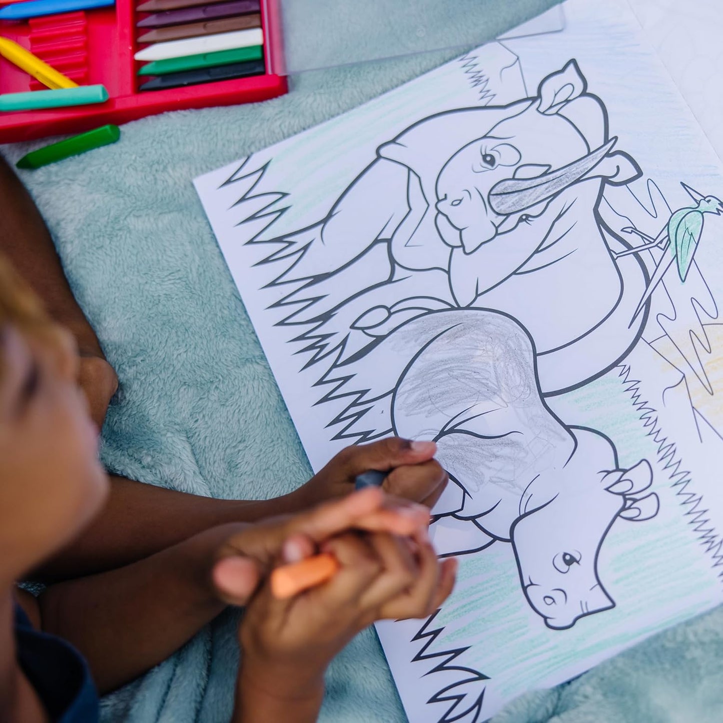 Melissa & Doug Jumbo Colouring Pad Animals | 50-Sheet Extra-Large Art Pad