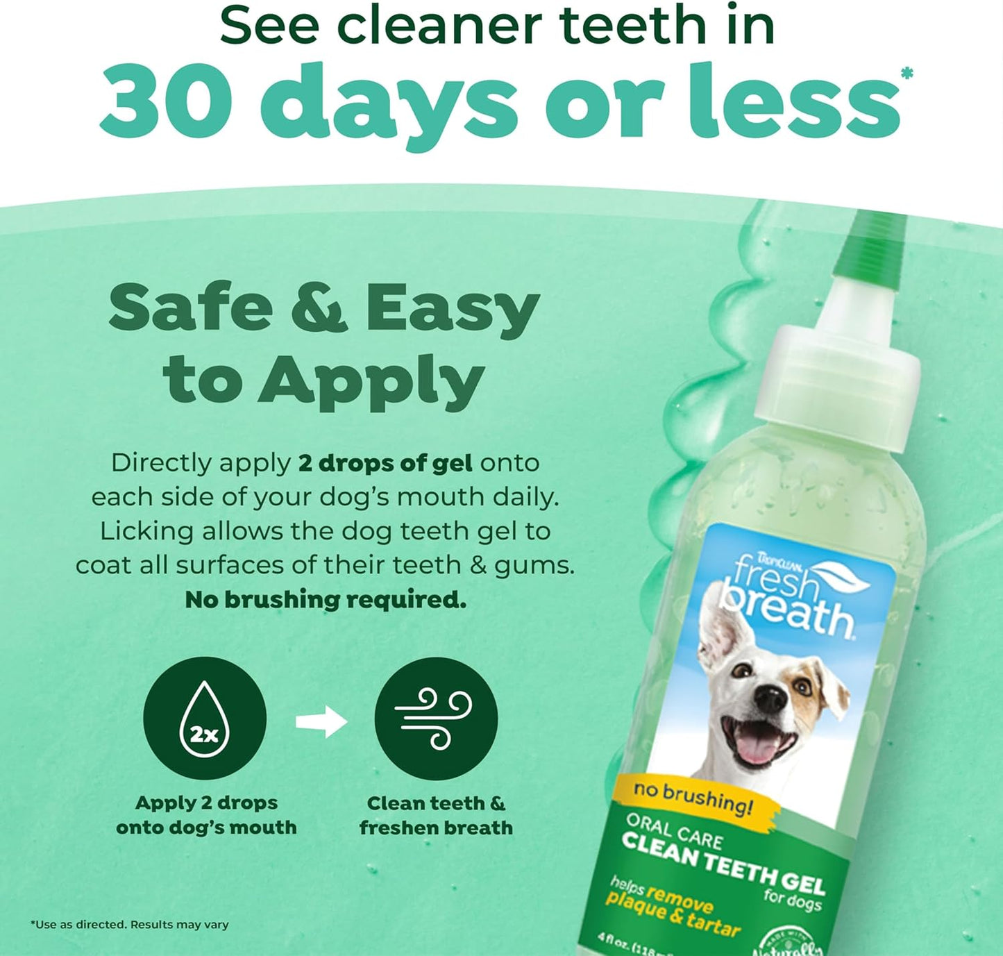 TropiClean Fresh Breath Oral Care Gel for Dogs 118ml