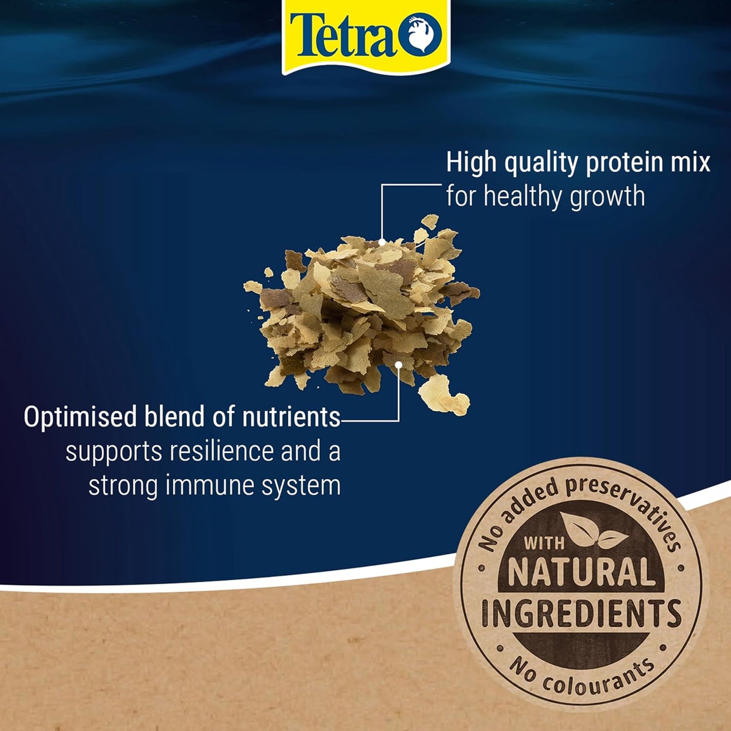 Tetra Goldfish Flakes Fish Food 100g (500ml) | Complete Daily Coldwater Fish Feed
