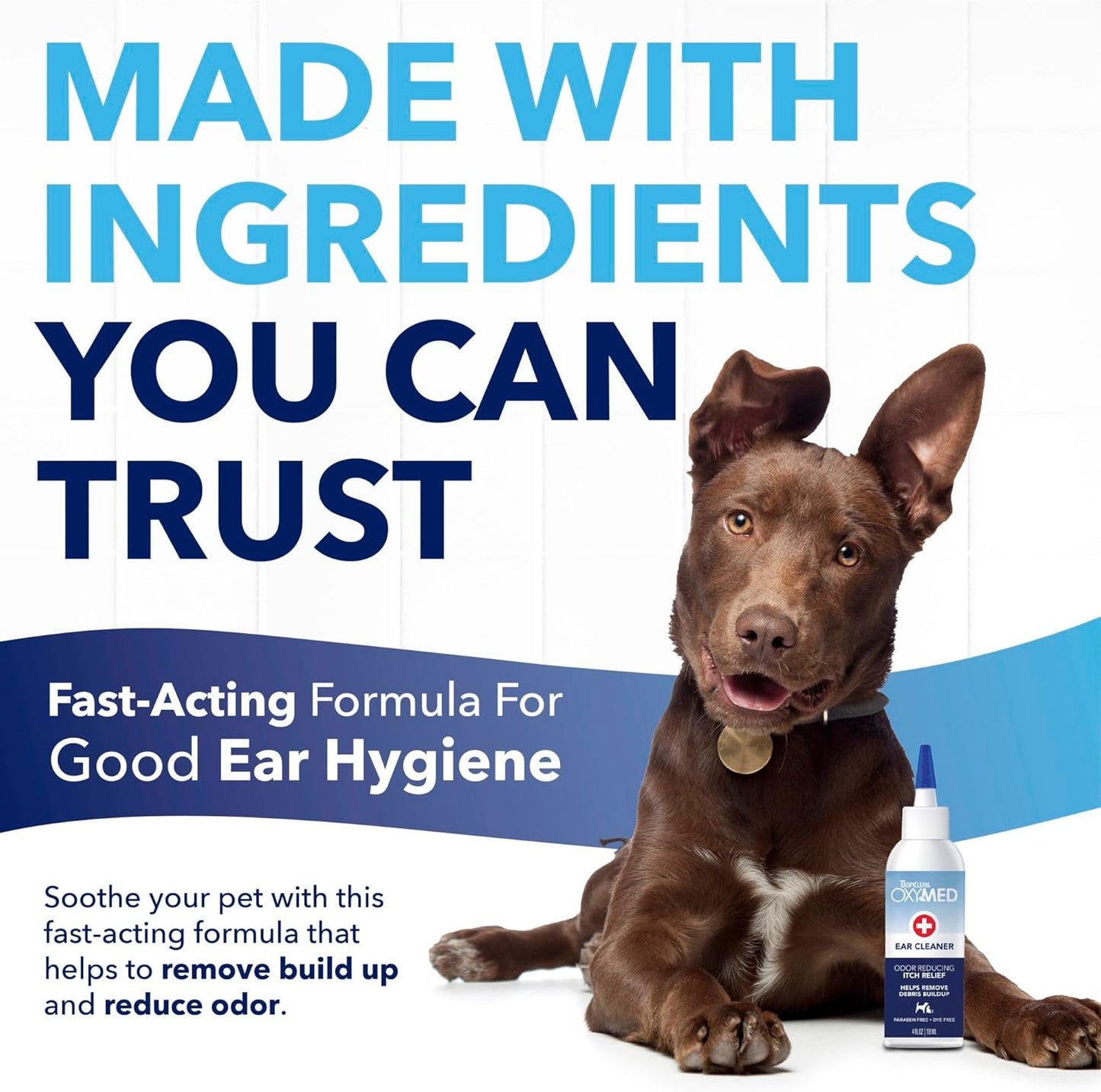 TropiClean OxyMed Ear Cleaner for Pets 118ml