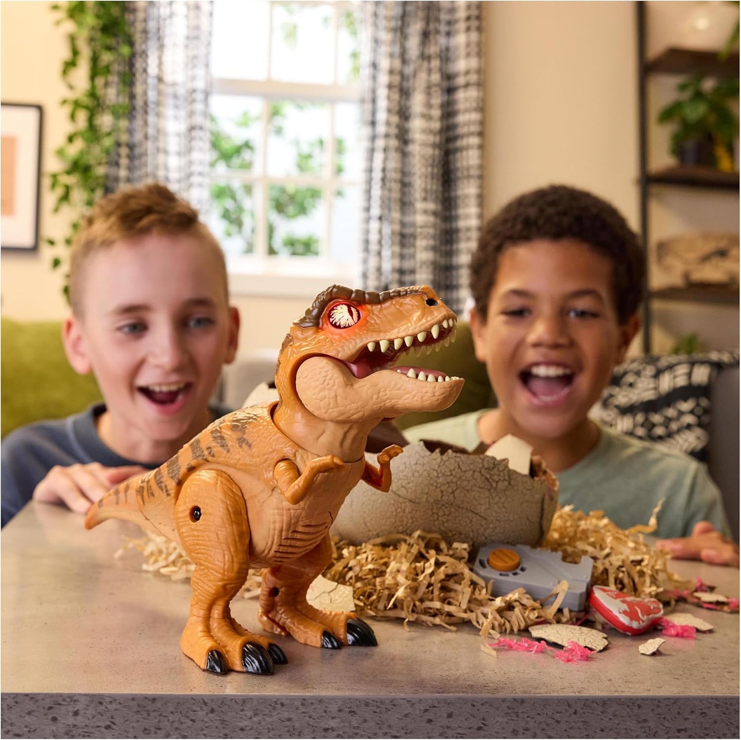 Jurassic World Primal Hatch Interactive Toy Dinosaur & Egg, Hatch & Train T-Rex