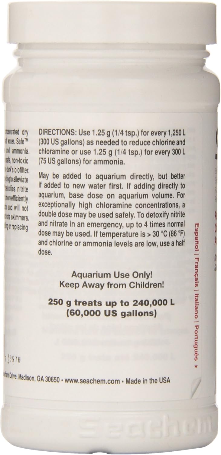 Seachem Safe Water Conditioner, 250g