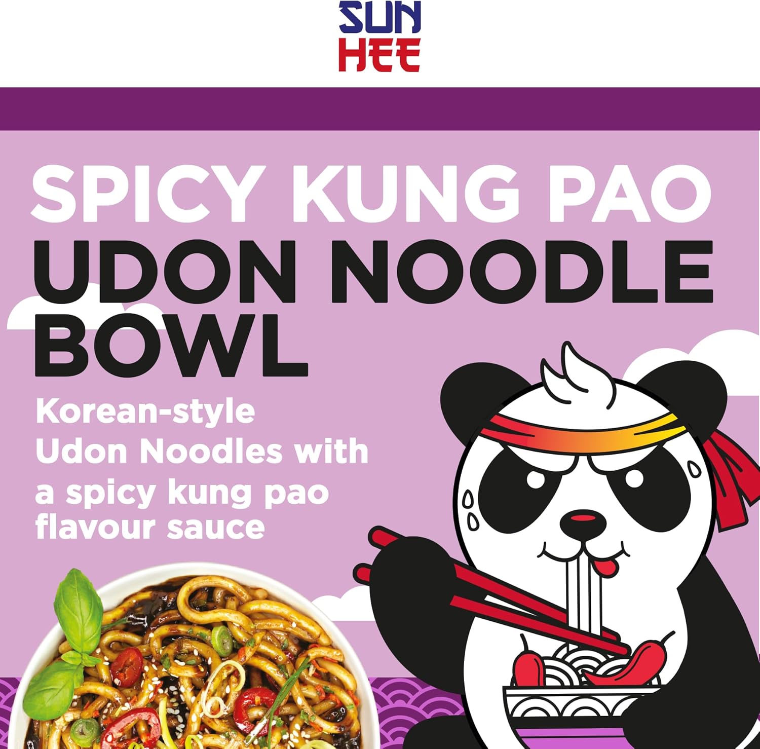 Sun Hee Spicy Kung Pao Udon Bowl 6 x 240g | Ready Meal Asian Noodle Bowl