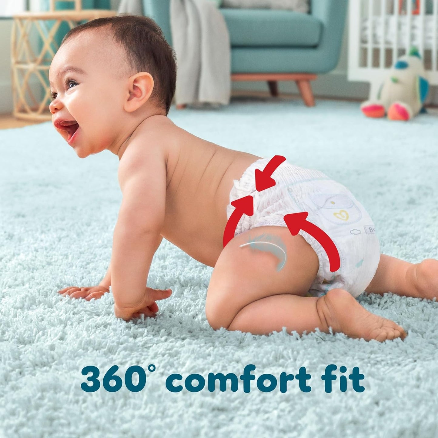 Pampers Premium Protection Nappy Pants, Size 4 (9-15kg / 20-33lbs) x168 Nappies