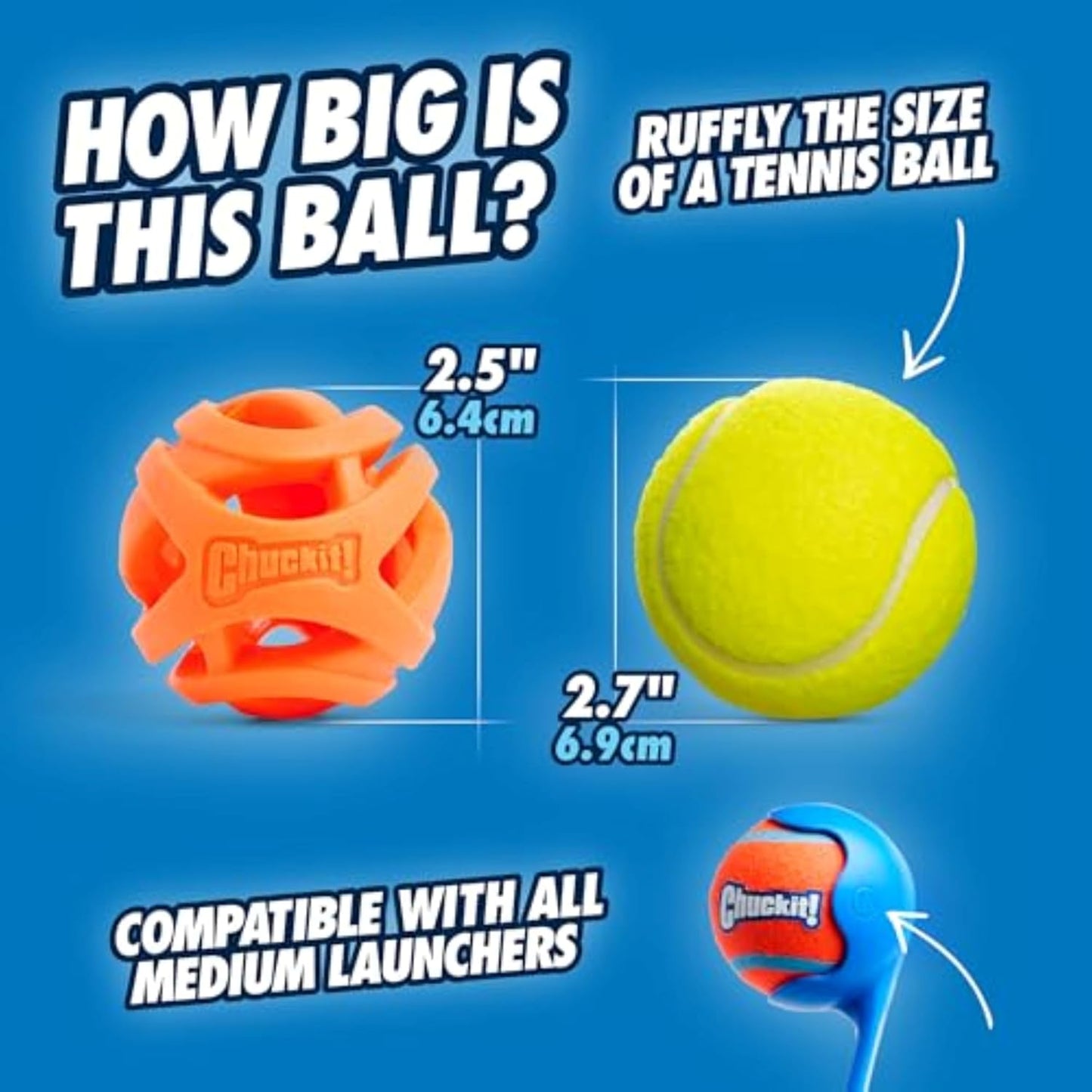 Chuckit! Air Fetch Ball Medium (2pk) 6.4cm