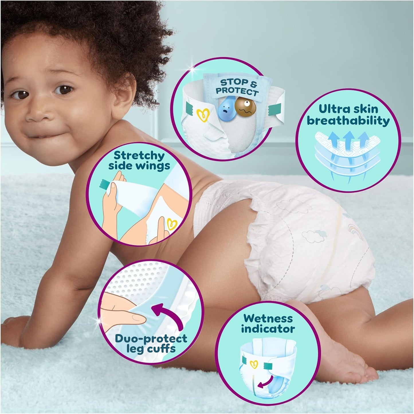 Pampers Premium Protection Baby Nappies, Size 5 (11-16kg / 24-35lbs) x152