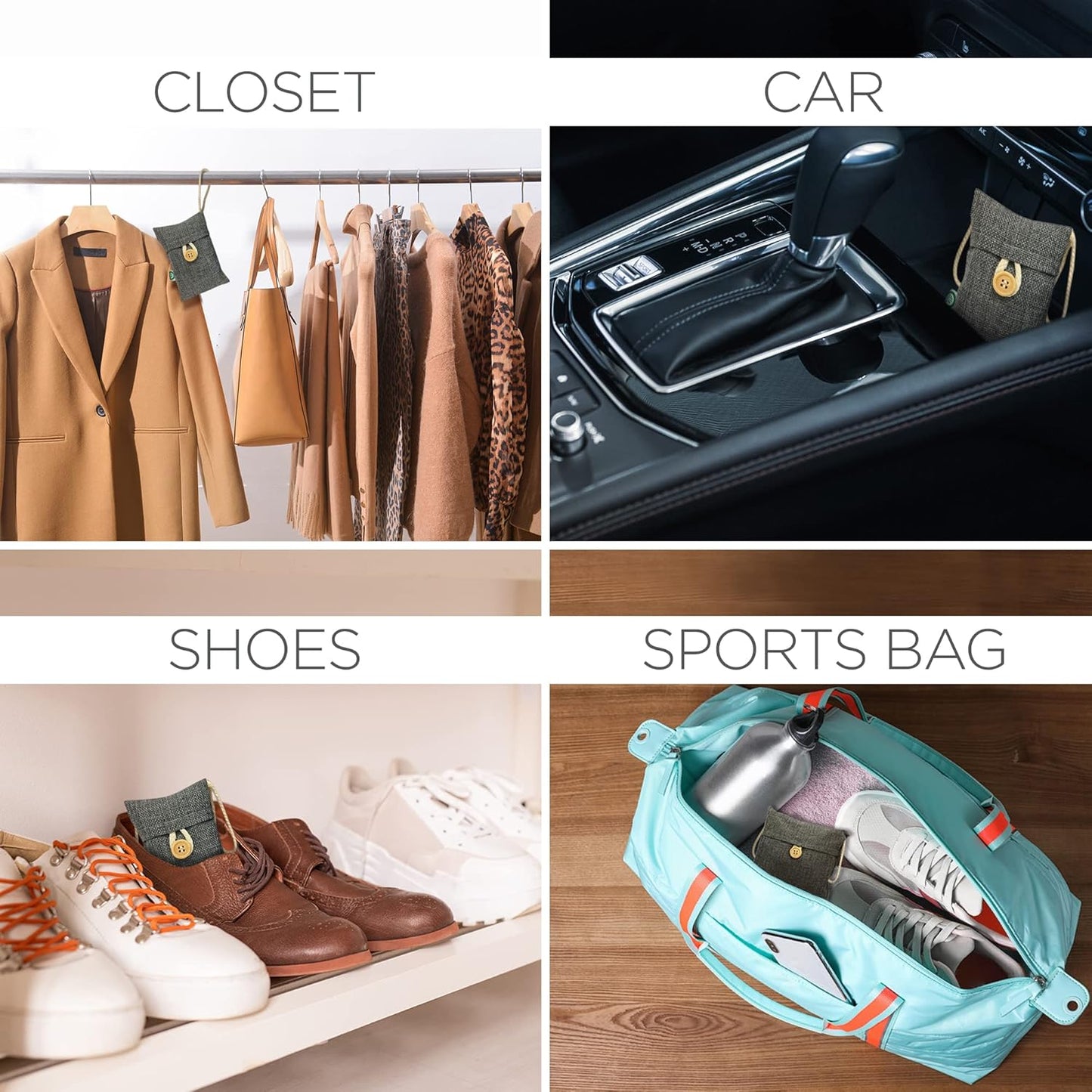 Air Wick Bamboo Odour Absorbing Bags Lavender - 6 x 60g