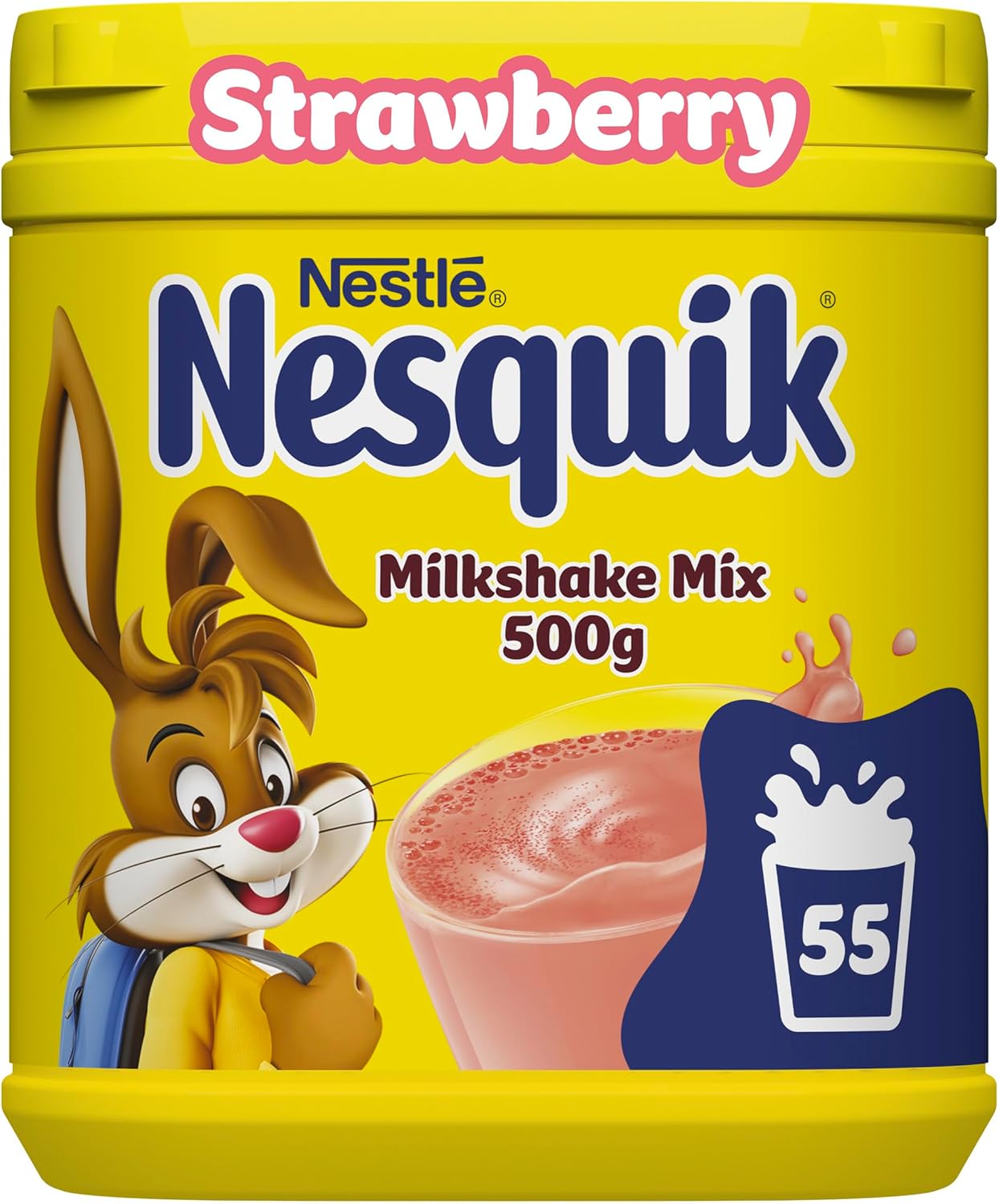 Nesquik Strawberry Flavoured Milkshake Powder with Vitamin D 500g (Pack of 10)