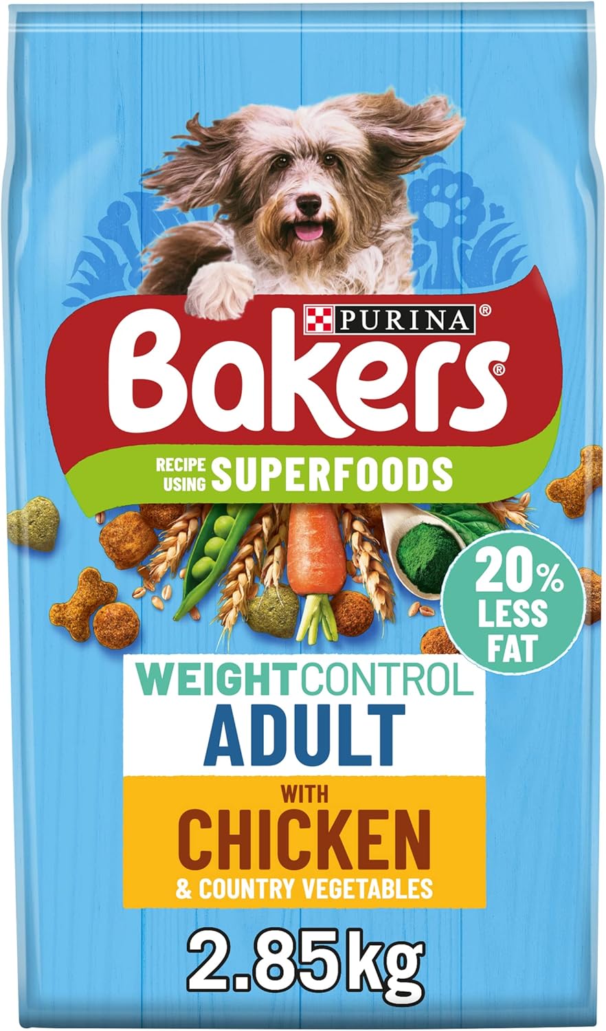 Bakers Weight Control Dry Dog Food Chicken 2.85kg