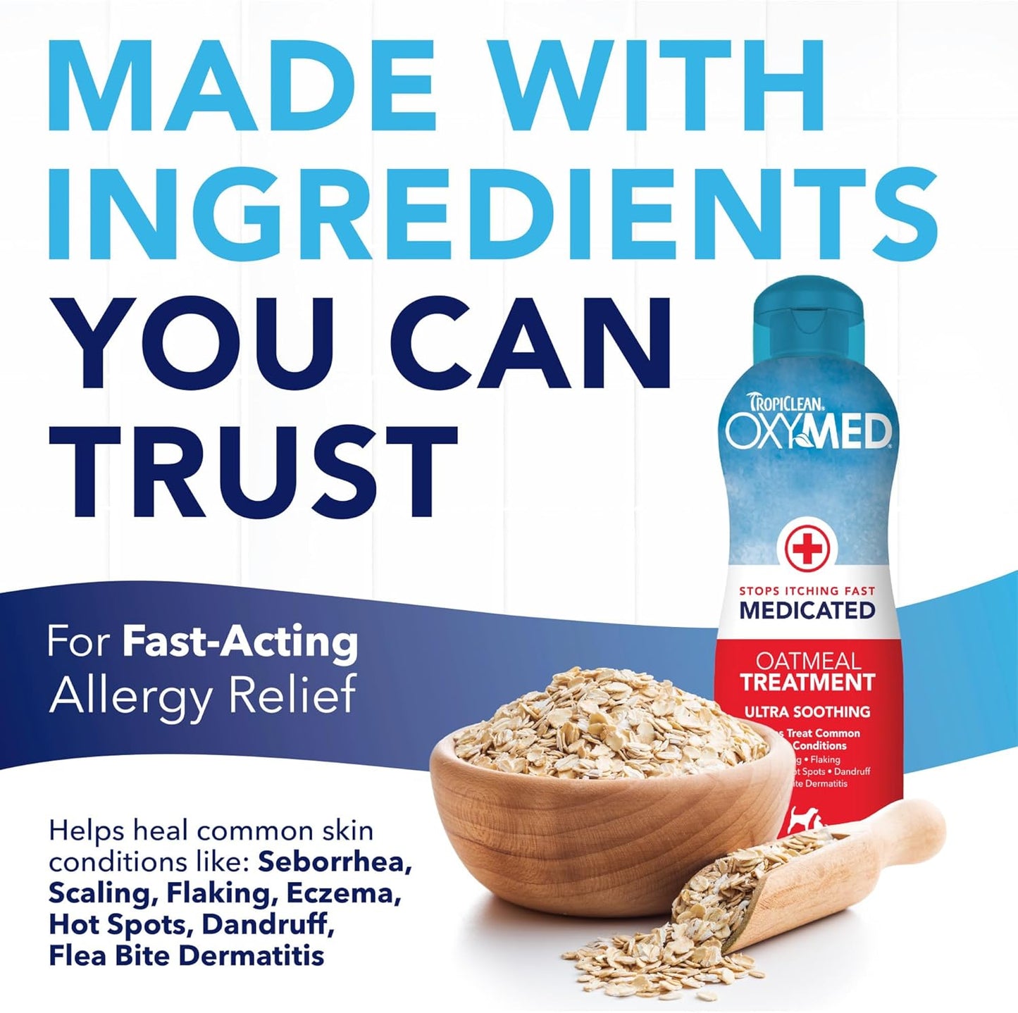 TropiClean Oxy-Med Anti Itch Medicated Oatmeal Treatment 592ml